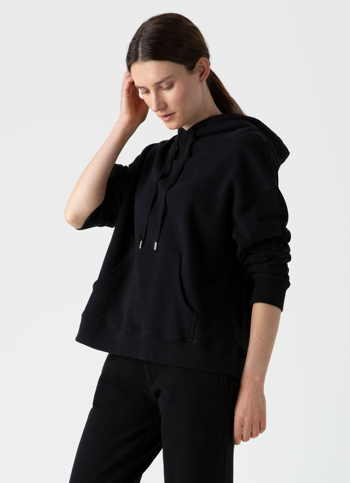 Women's Loopback Hoody in Black