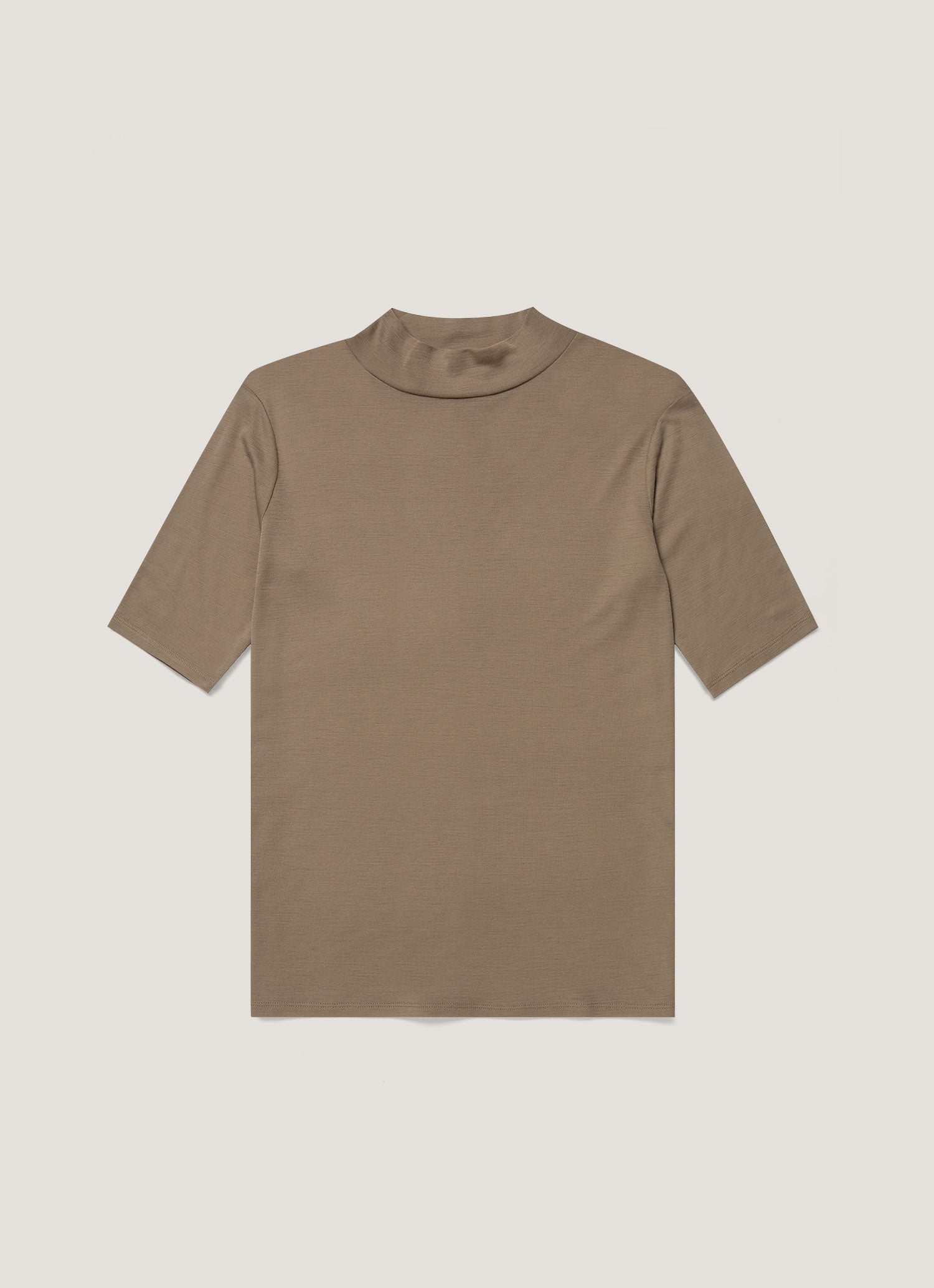 Women's Mock Neck Top in Dark Cedar