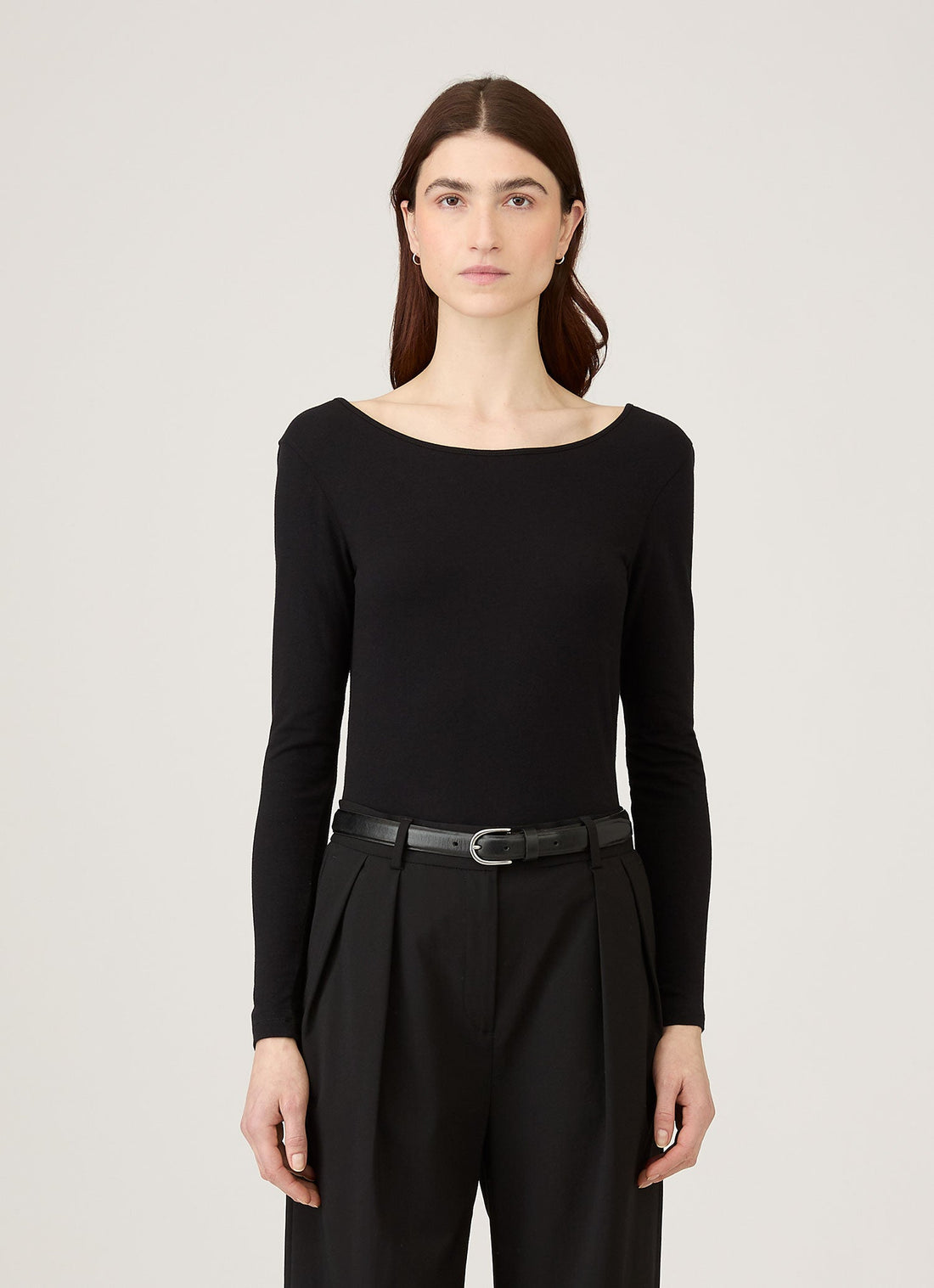 Women's Scoop Back Top in Black