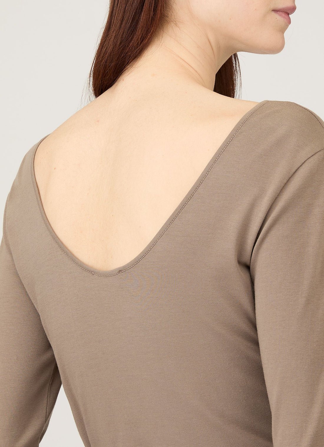 Women's Stretch Cotton Scoop Back Top in Cedar