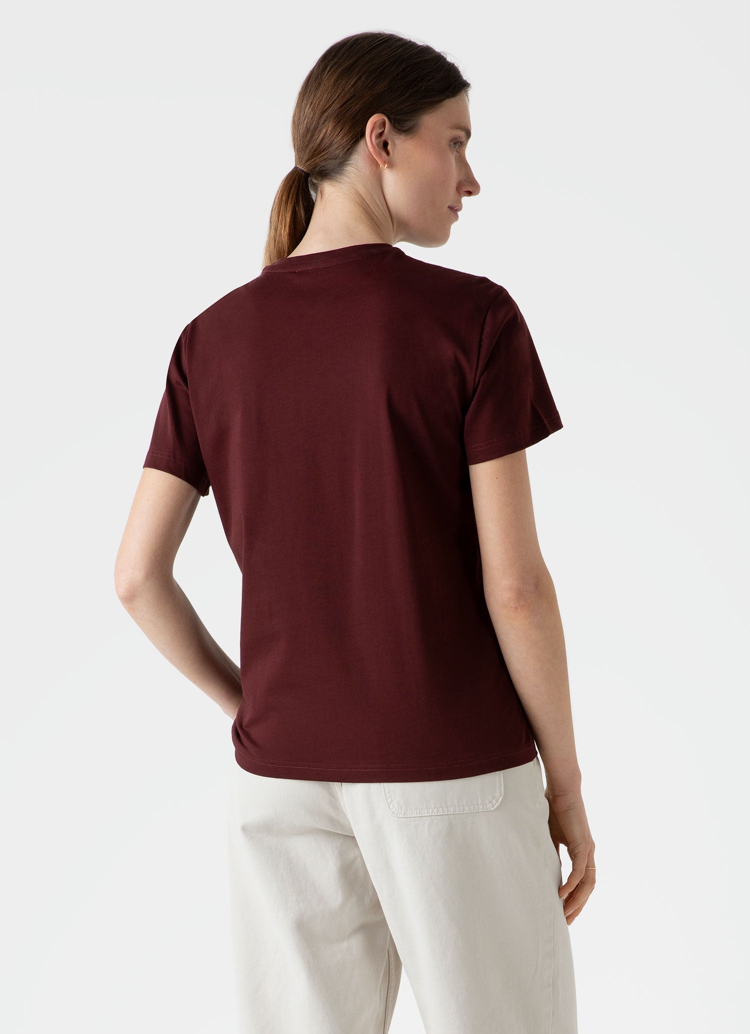 Women's Boy Fit T-shirt in Maroon