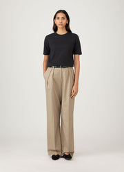 Women's Mid Sleeve T-shirt in Black