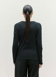 Women's Long Sleeve Classic T-shirt in Black