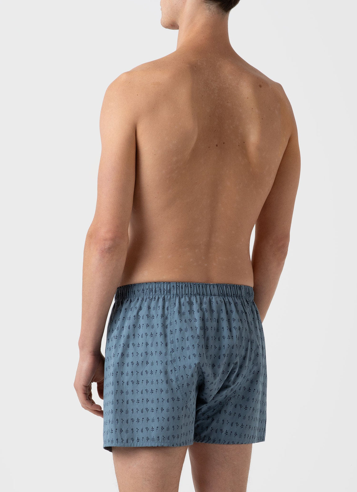 Men's Classic Print Boxer Shorts in Bluestone Mini Florals