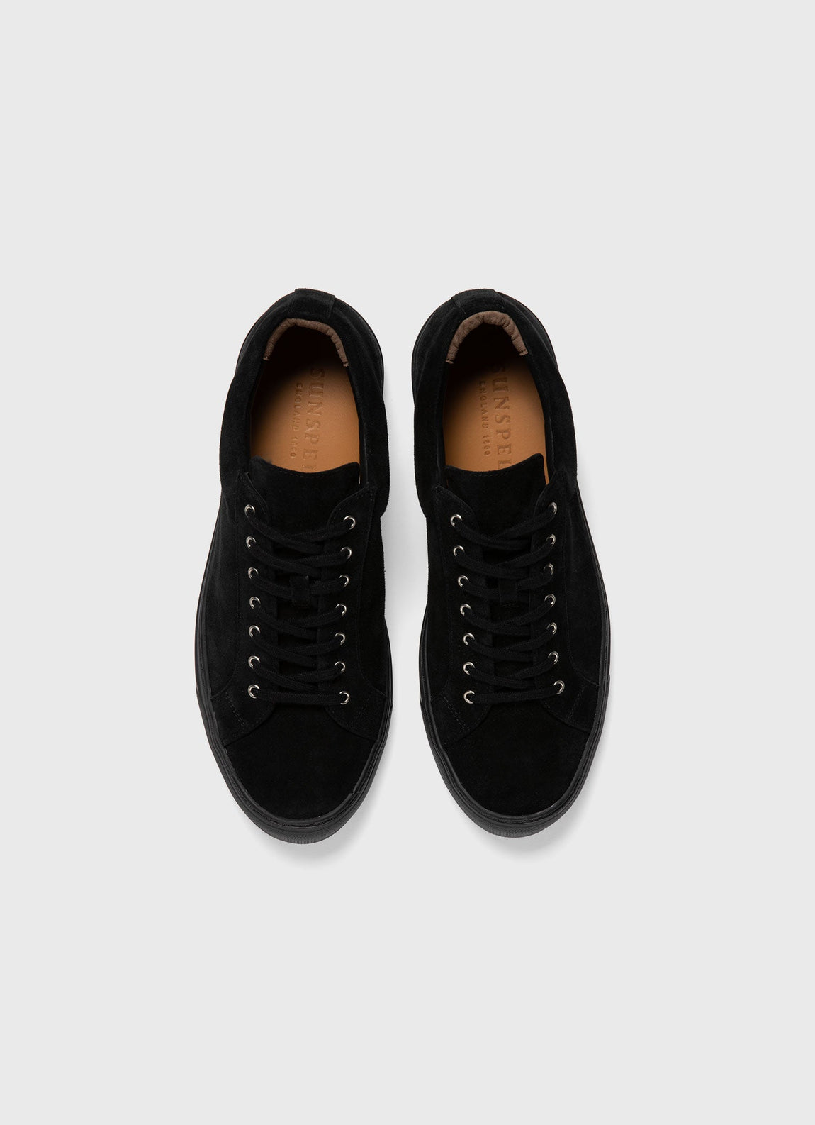 Men's Suede Tennis Shoe in Black