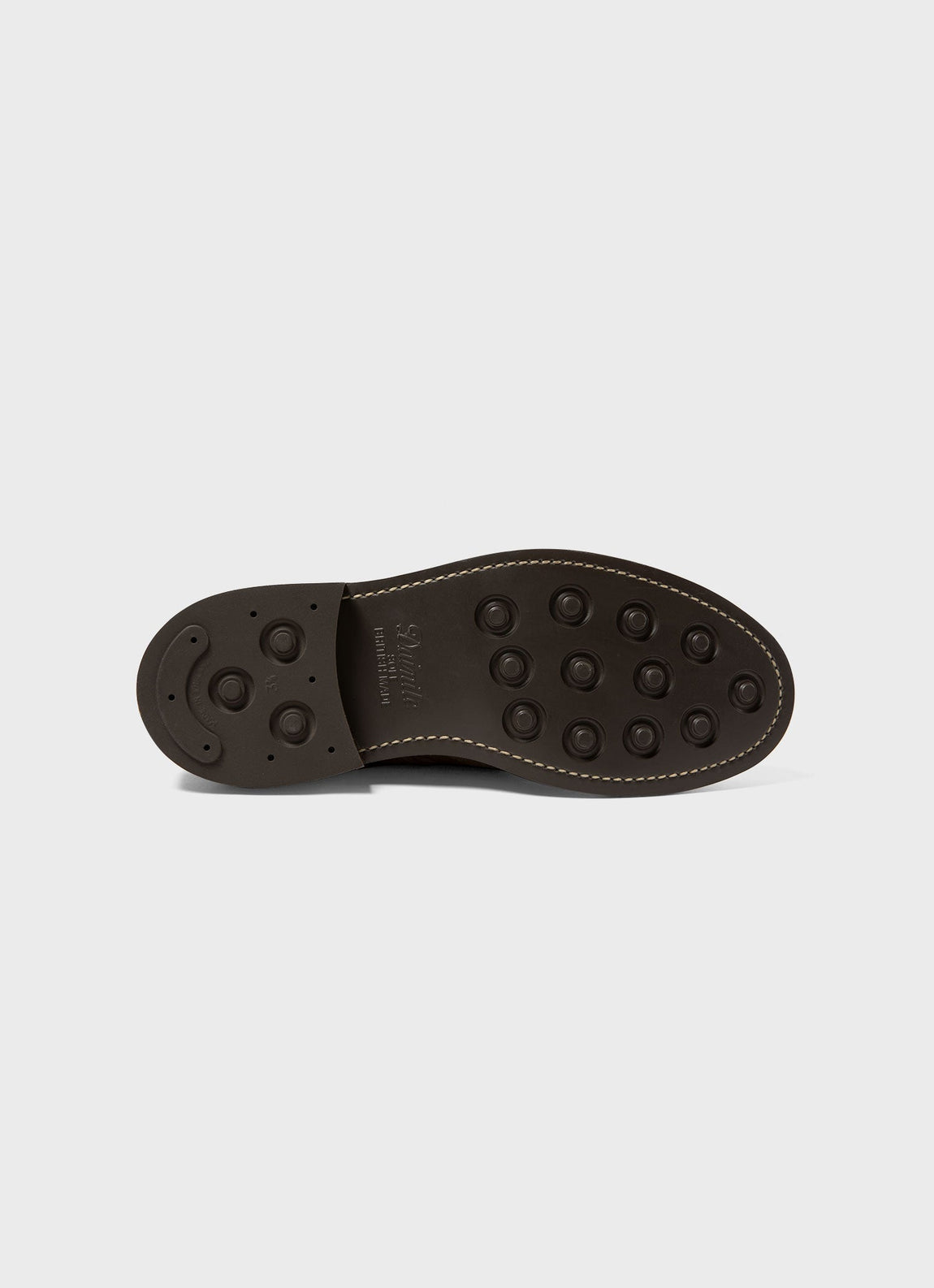 Men's Sunspel and Trickers Suede Derby Shoe in Light Brown