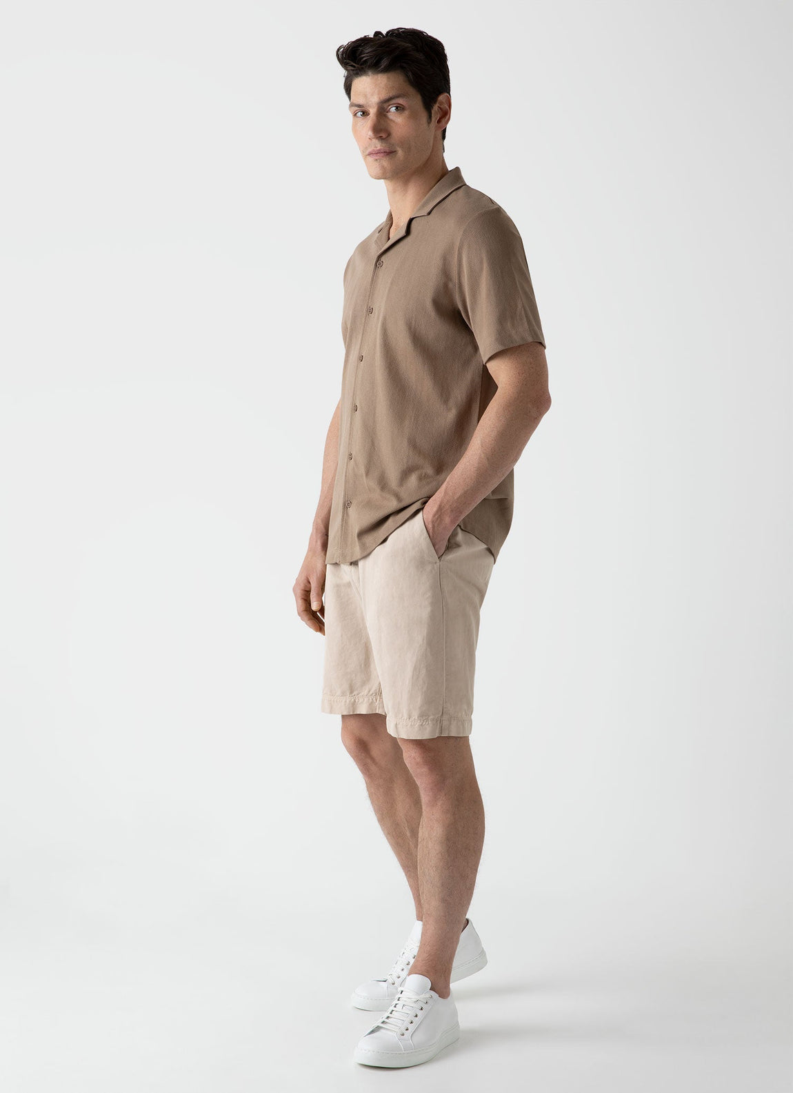Men's Mr Porter Short Sleeve Shirt in Oat
