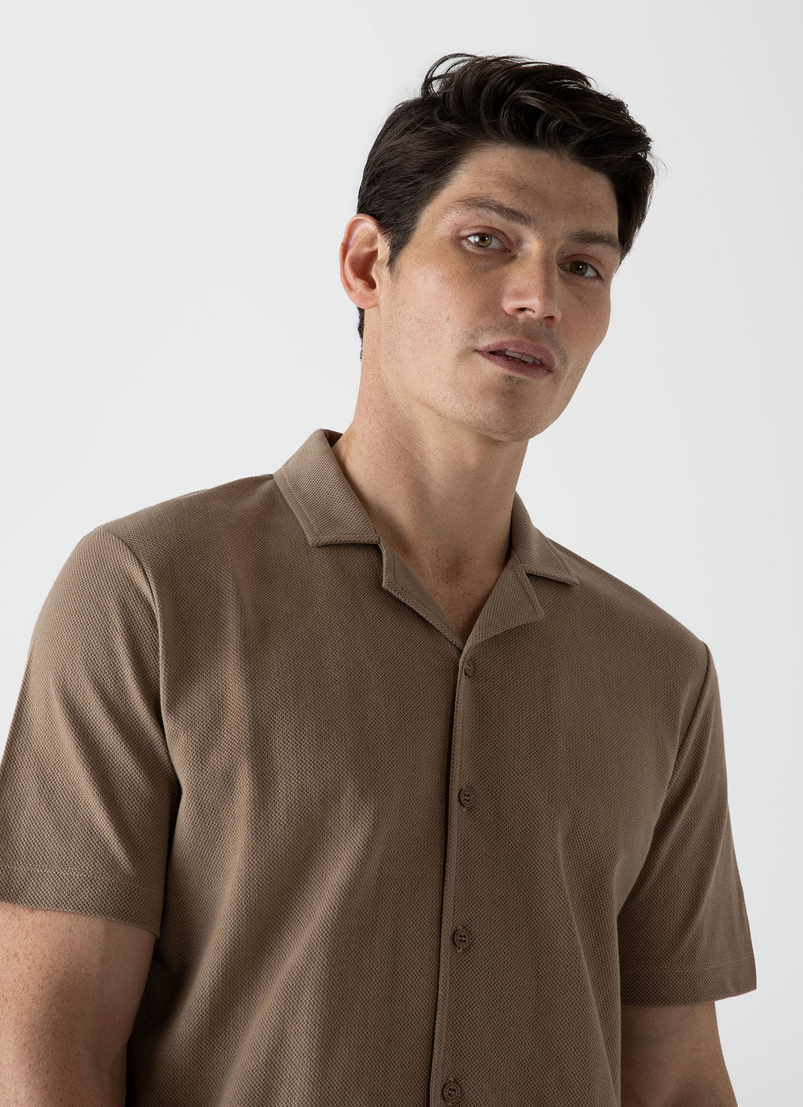Men's Mr Porter Short Sleeve Shirt in Oat