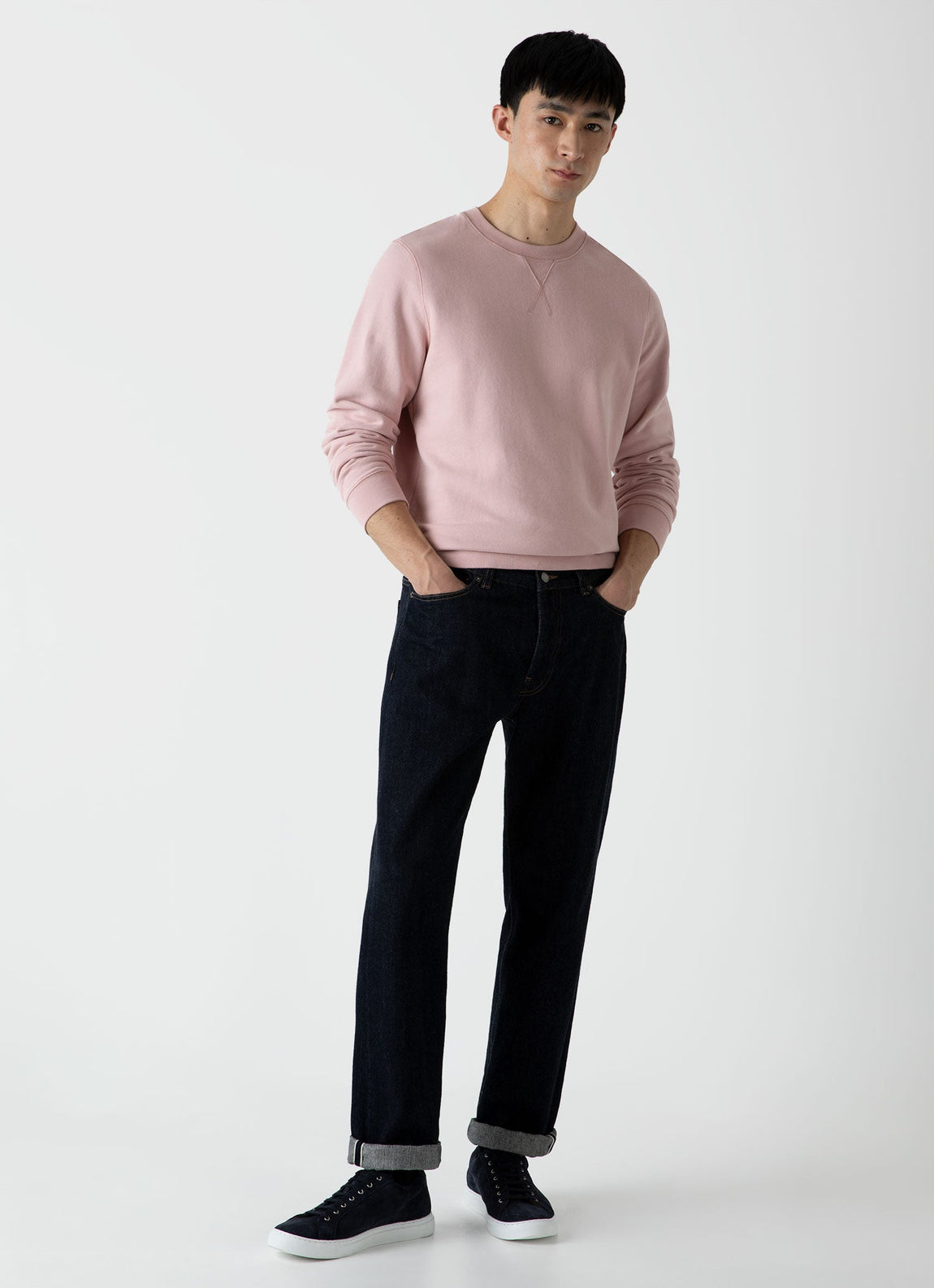 Men's Loopback Sweatshirt in Shell Pink