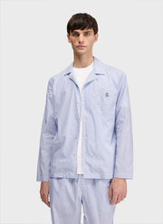 Men's Sunspel x the Shepherd UNDERCOVER Pyjama Shirt in Blue/White Stripe