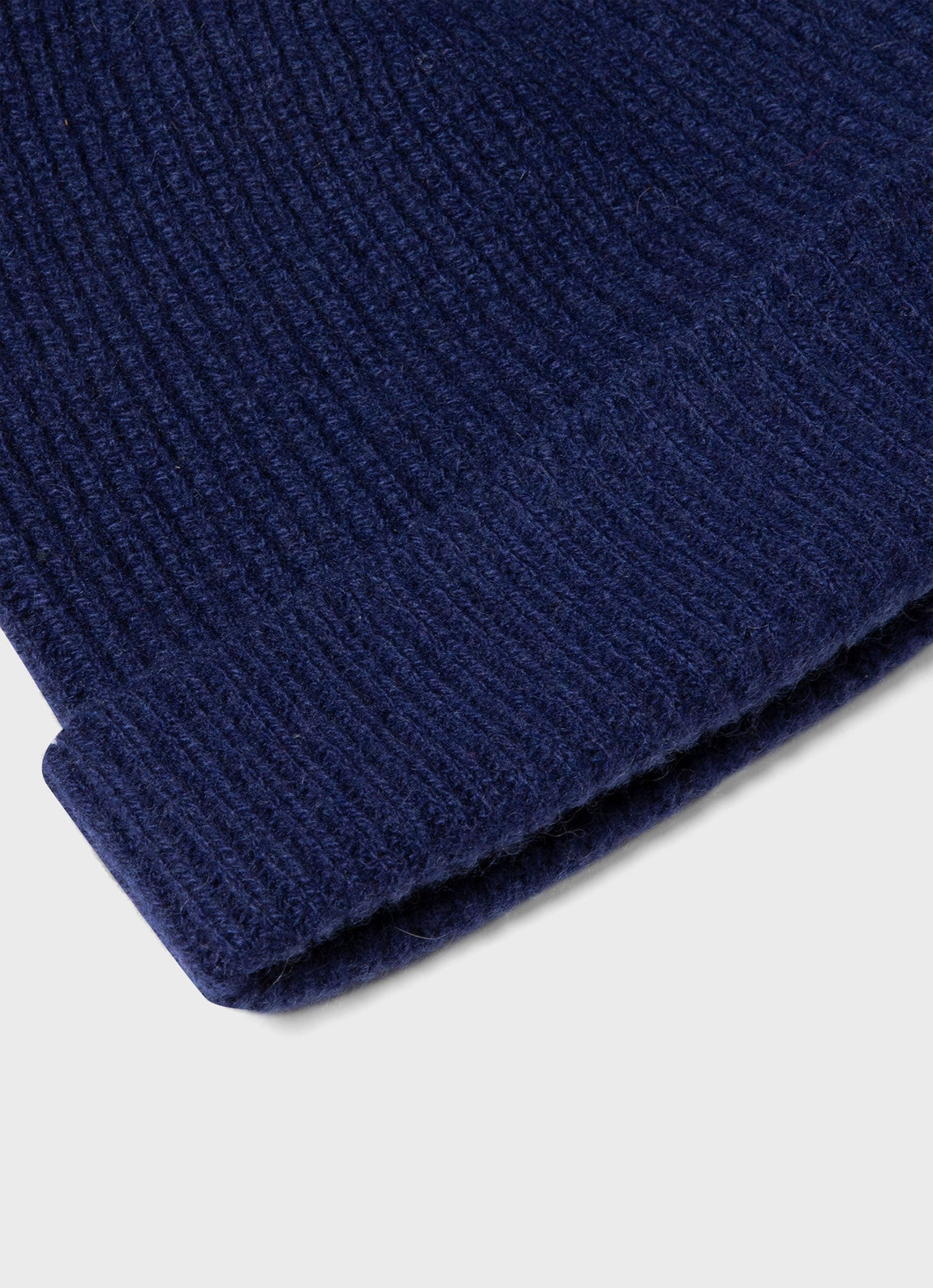 Cashmere Ribbed Hat in Space Blue