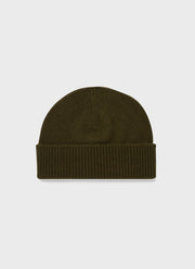 Scottish Lambswool Hat in Dark Olive