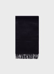 Cashmere Woven Scarf in Navy