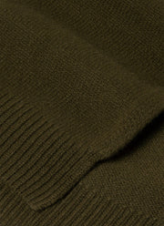 Scottish Lambswool Scarf in Dark Olive