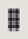 Cashmere Scarf in Navy Check