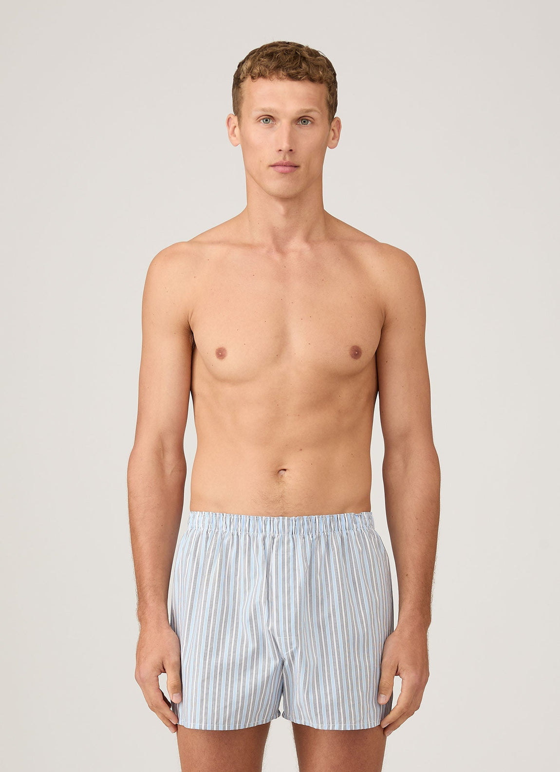 Men's Classic Boxer Shorts in Blue Stripe