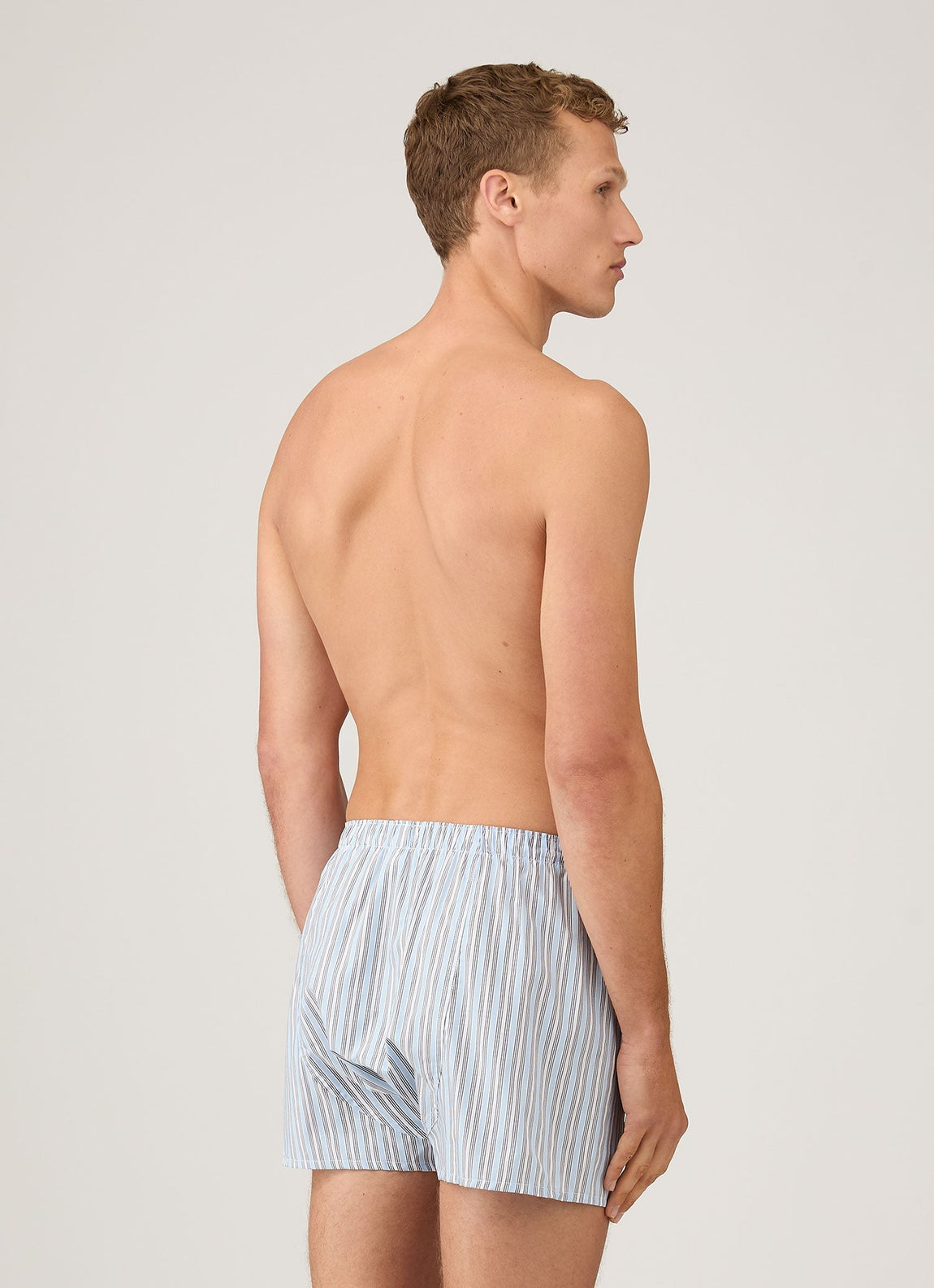 Men's Classic Boxer Shorts in Blue Stripe