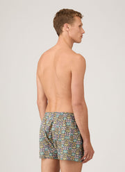 Men's Classic Boxer Shorts in Liberty Fabric in Navy Floral Tropics