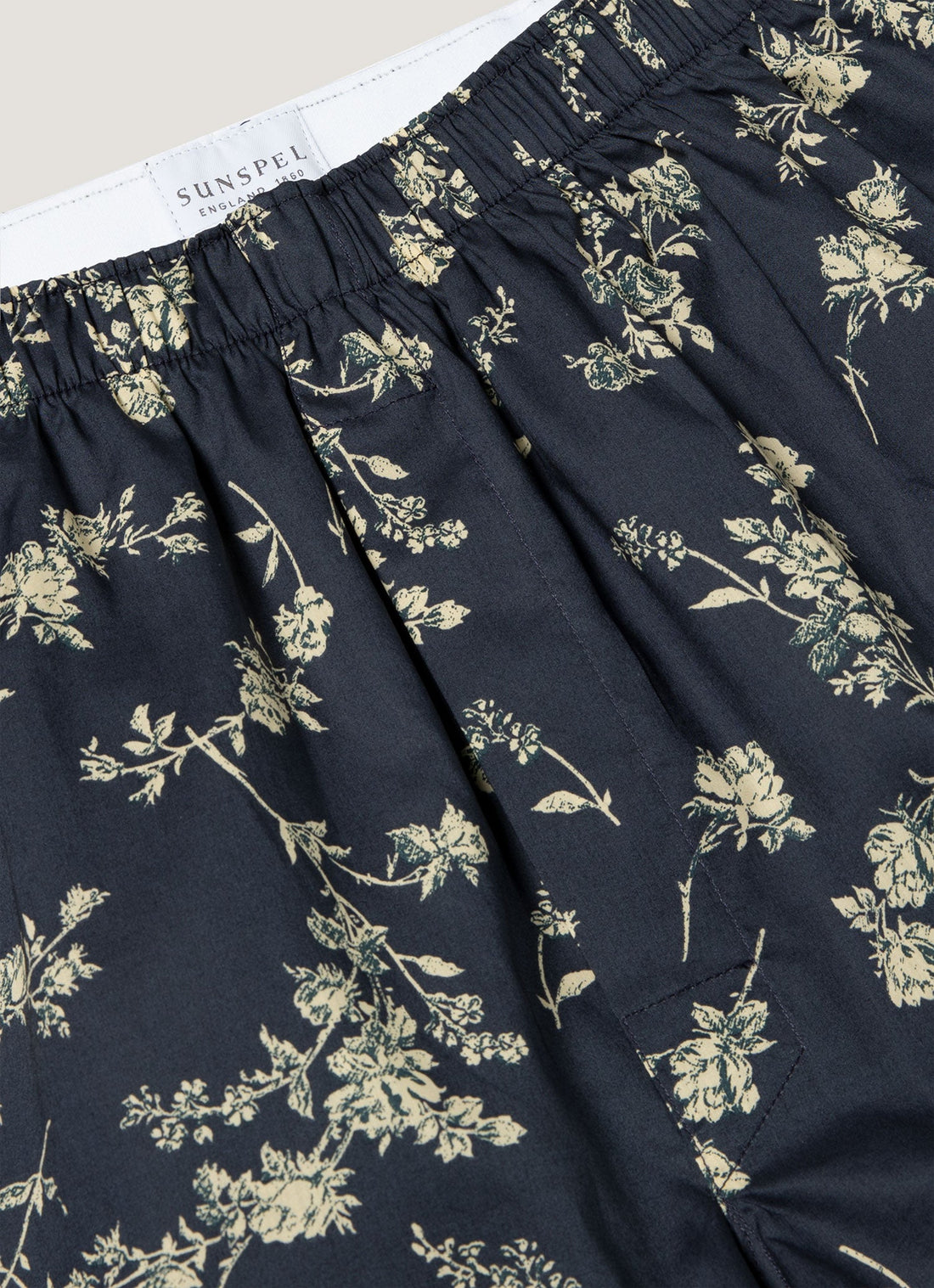 Men's Classic Boxer Short in Liberty Fabric in Navy Sketch Floral