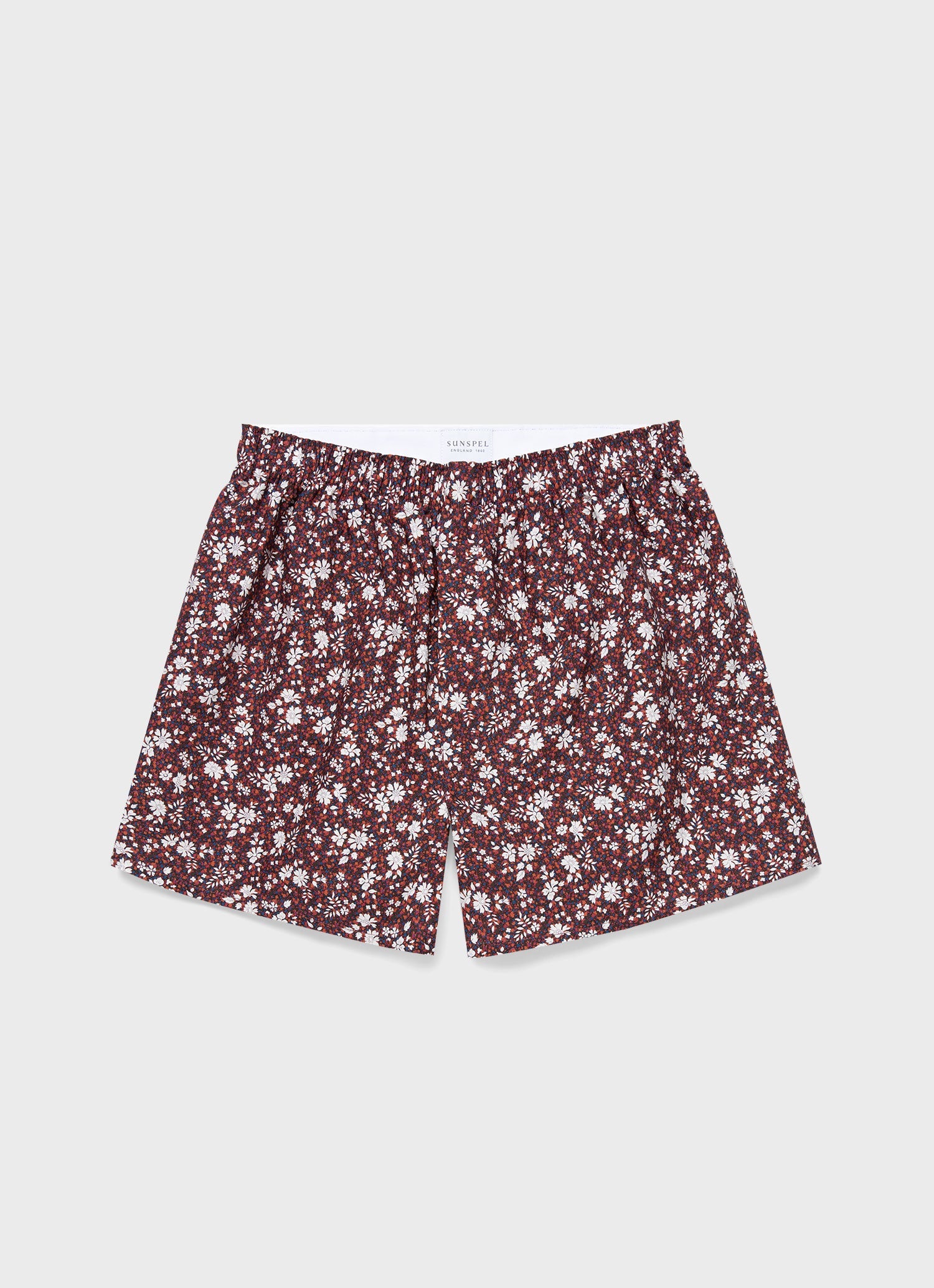 Men's Liberty Print Boxer Shorts in Red Pepper Floral