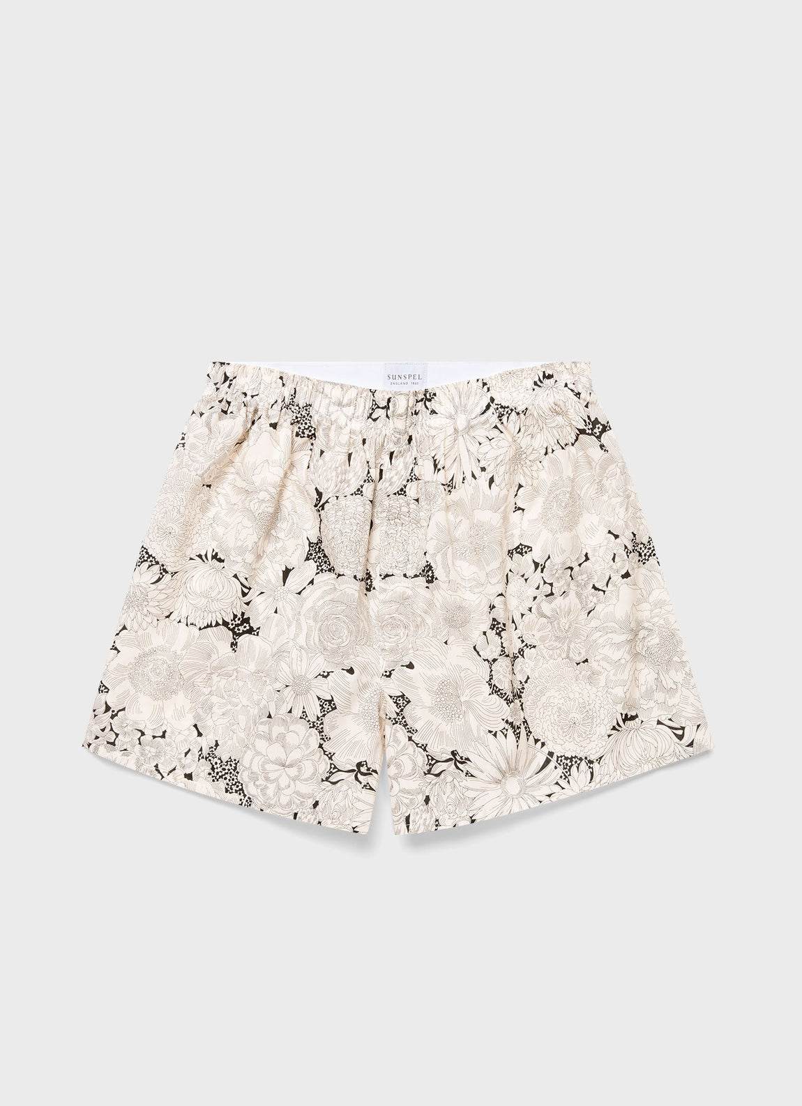 Men's Classic Boxer Shorts in Liberty Fabric in White English Bloom