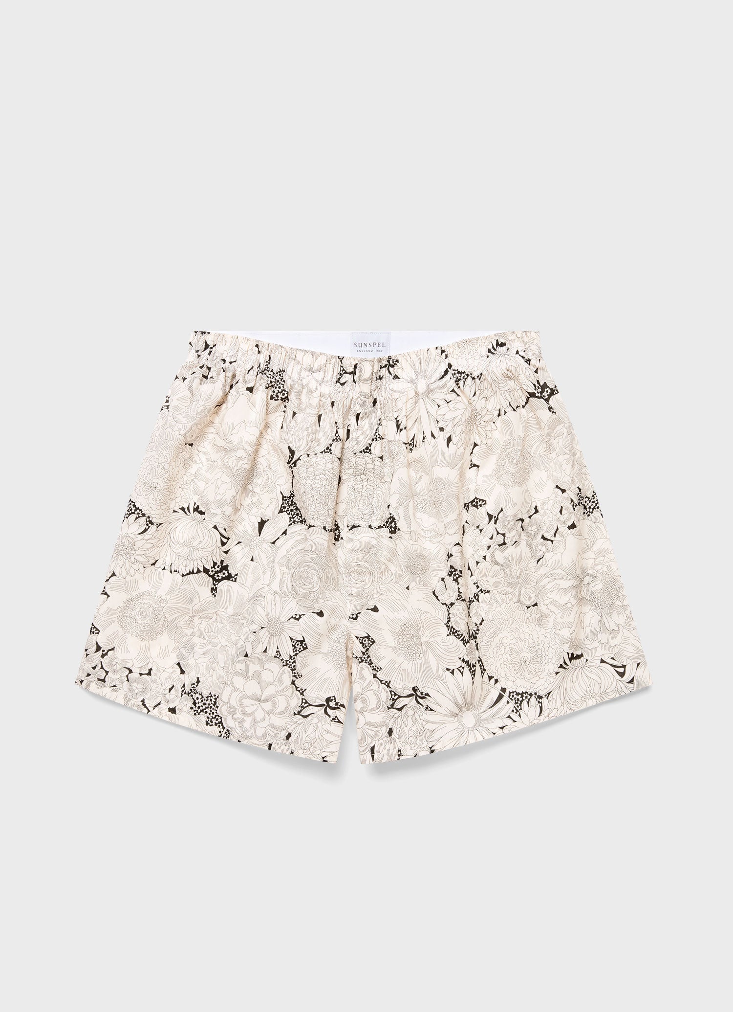 Men's Classic Boxer Shorts in Liberty Fabric in White English Bloom