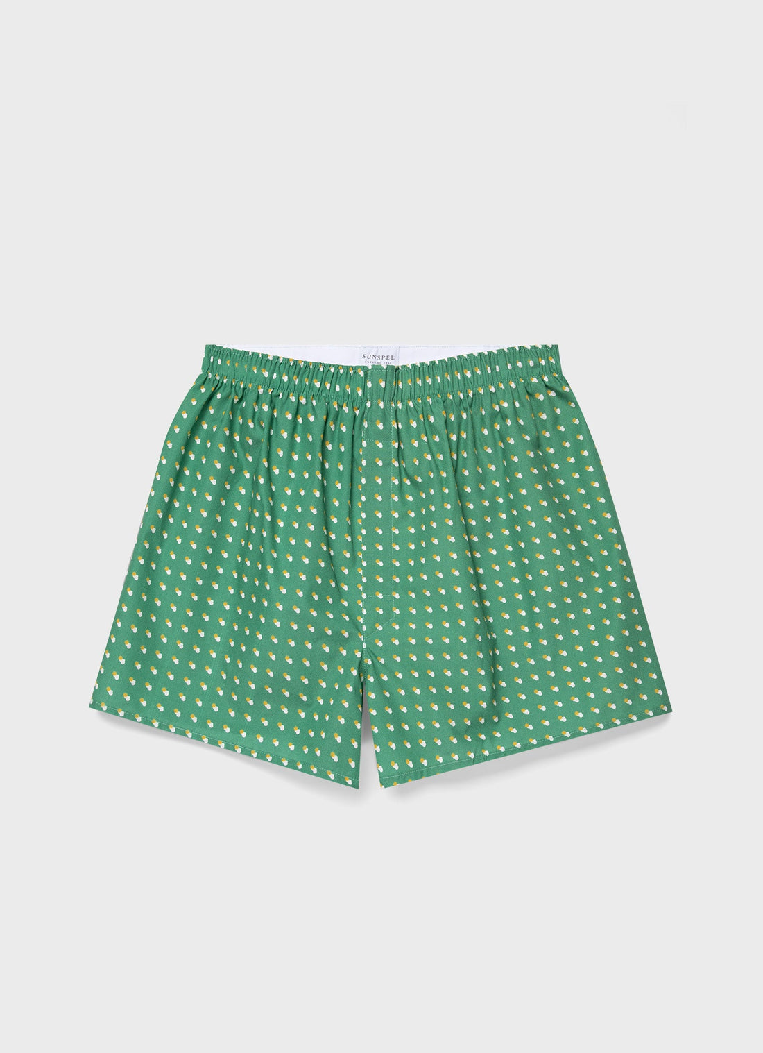 Men's Classic Boxer Shorts in Green Sun & Clouds