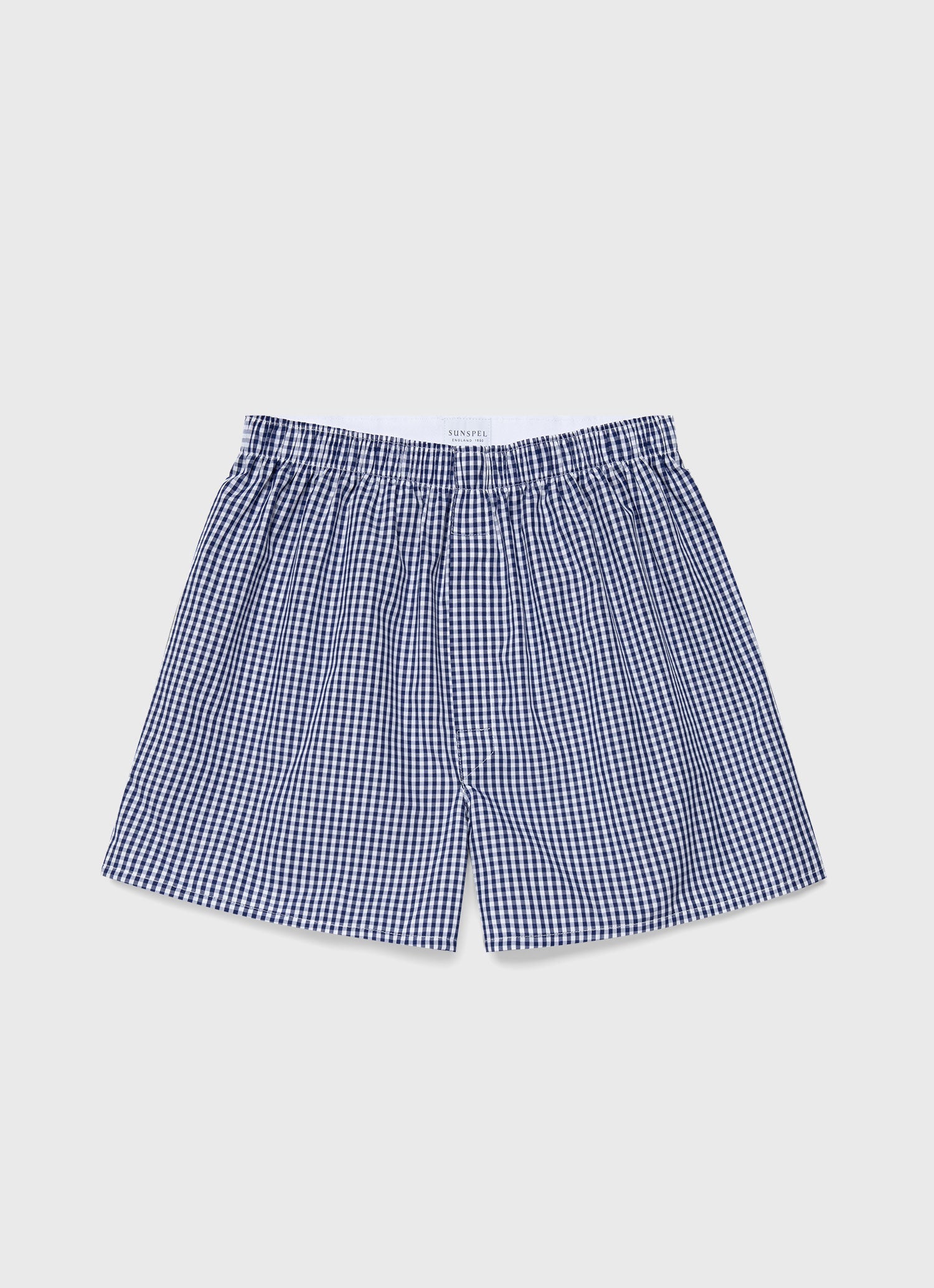 Men's Classic Boxer Shorts in Navy Gingham