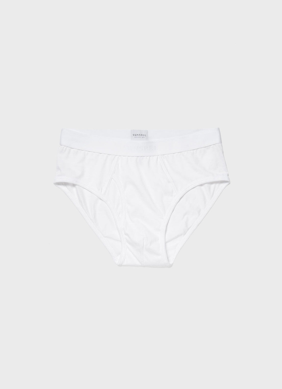 Men's Superfine Cotton Briefs in White