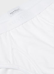 Men's Superfine Cotton Briefs in White