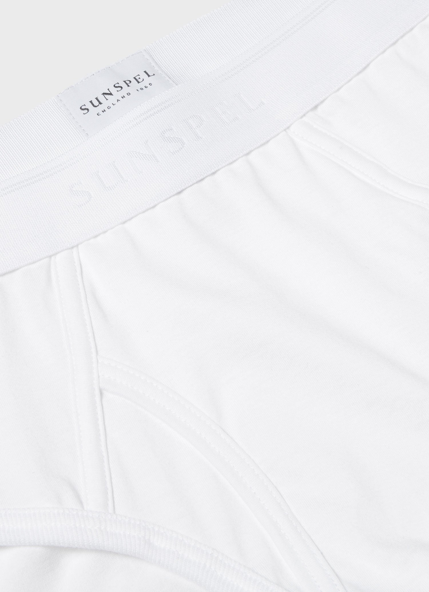 Men's Superfine Cotton Briefs in White