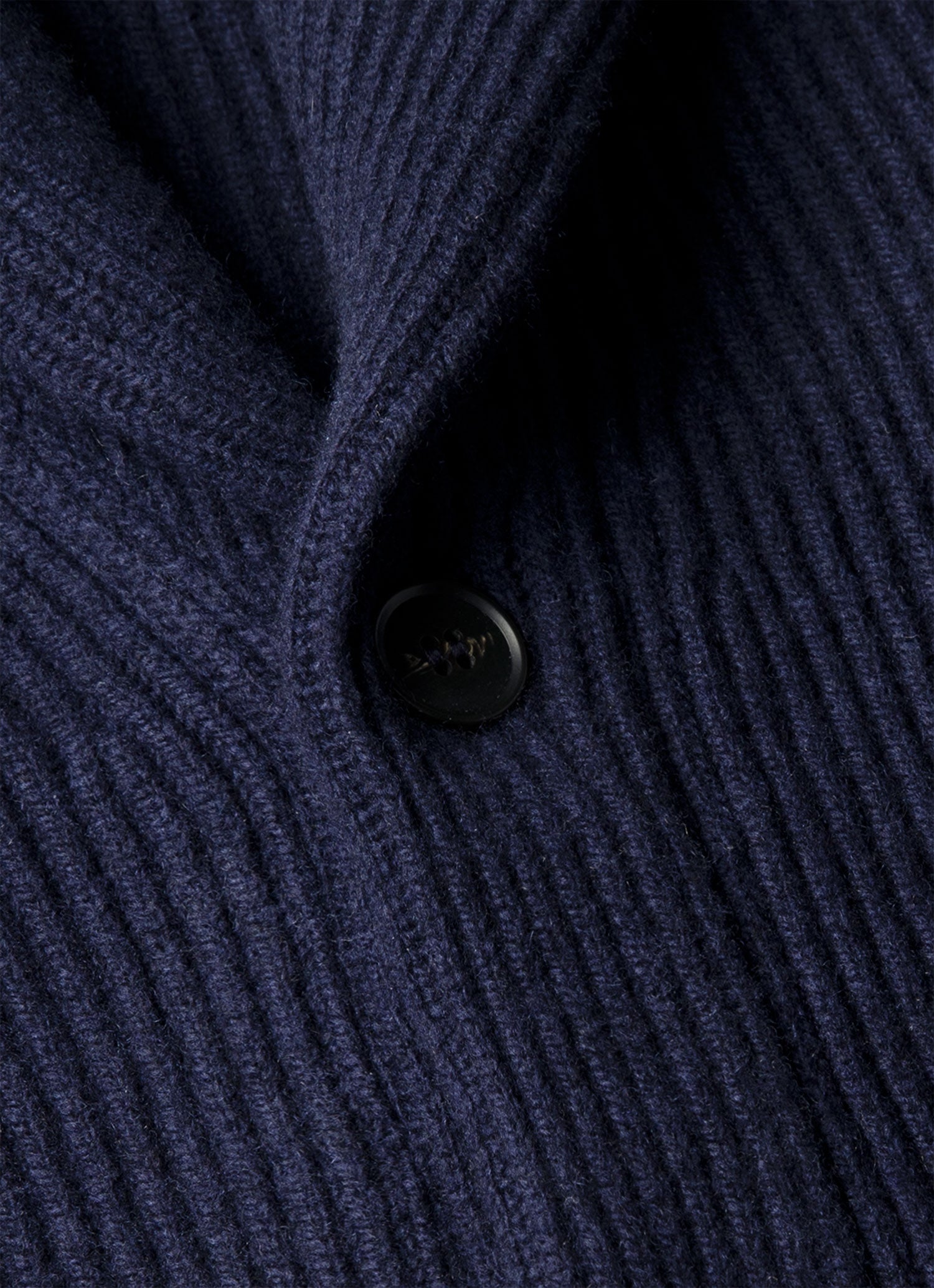 ラムズウール カシミヤ ショールカーディガン（Navy） | Sunspel