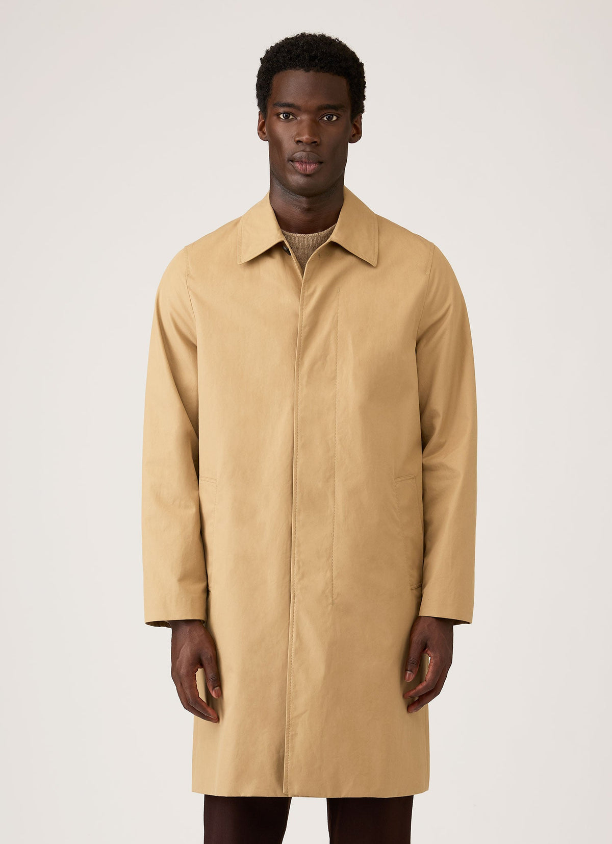 Men's Ventile Mac in Dark Beige