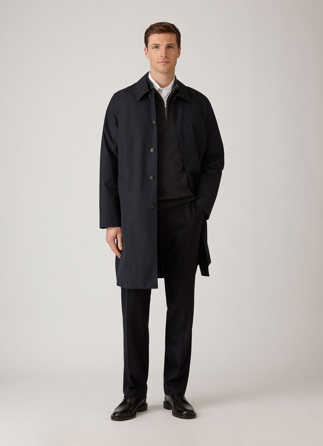Men's Ventile Mac in Dark Navy