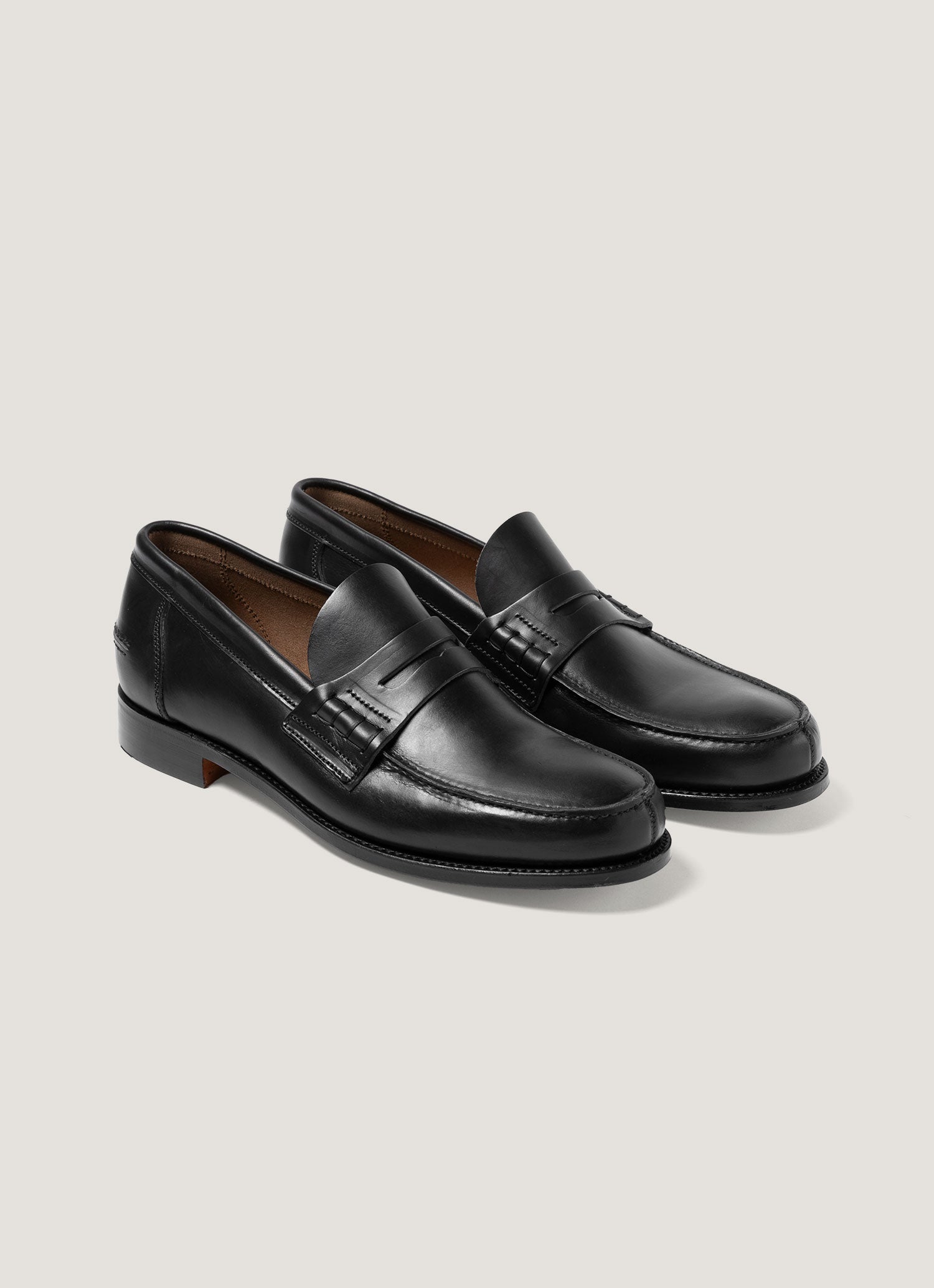 レザー ローファー（Black）| Sunspel