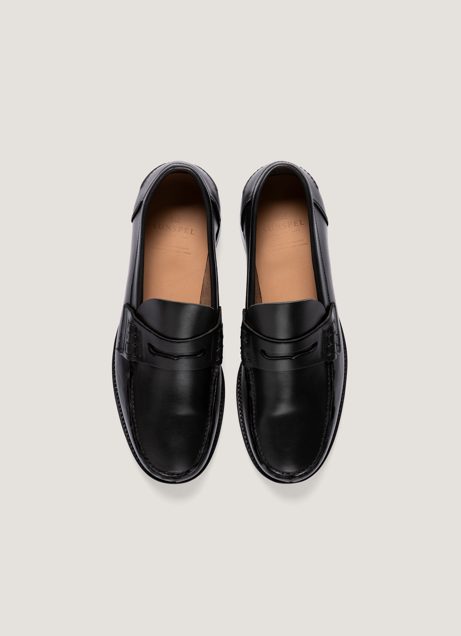 レザー ローファー（Black）| Sunspel