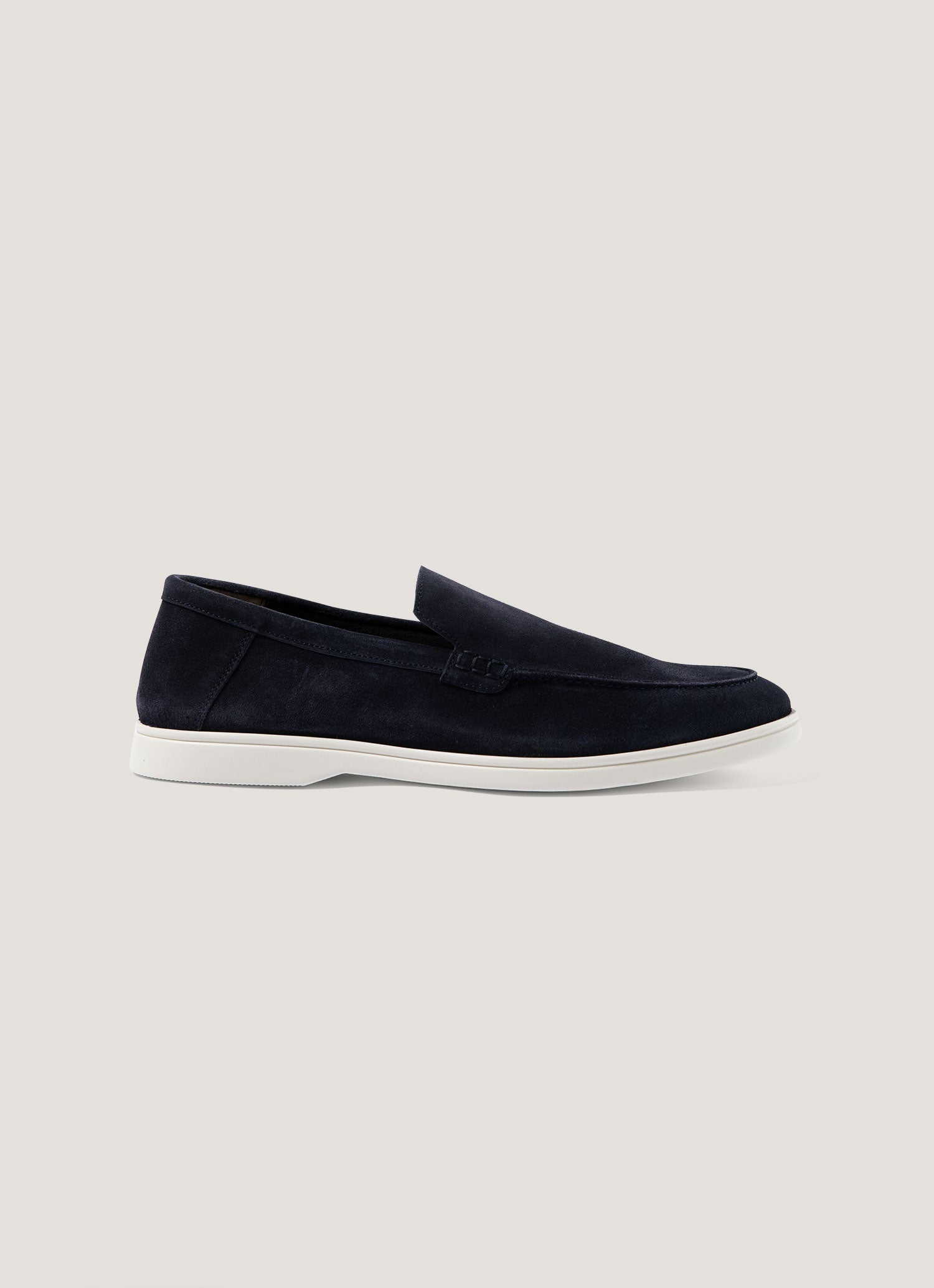 メンズ スエードローファー (Navy) （Navy）| Sunspel