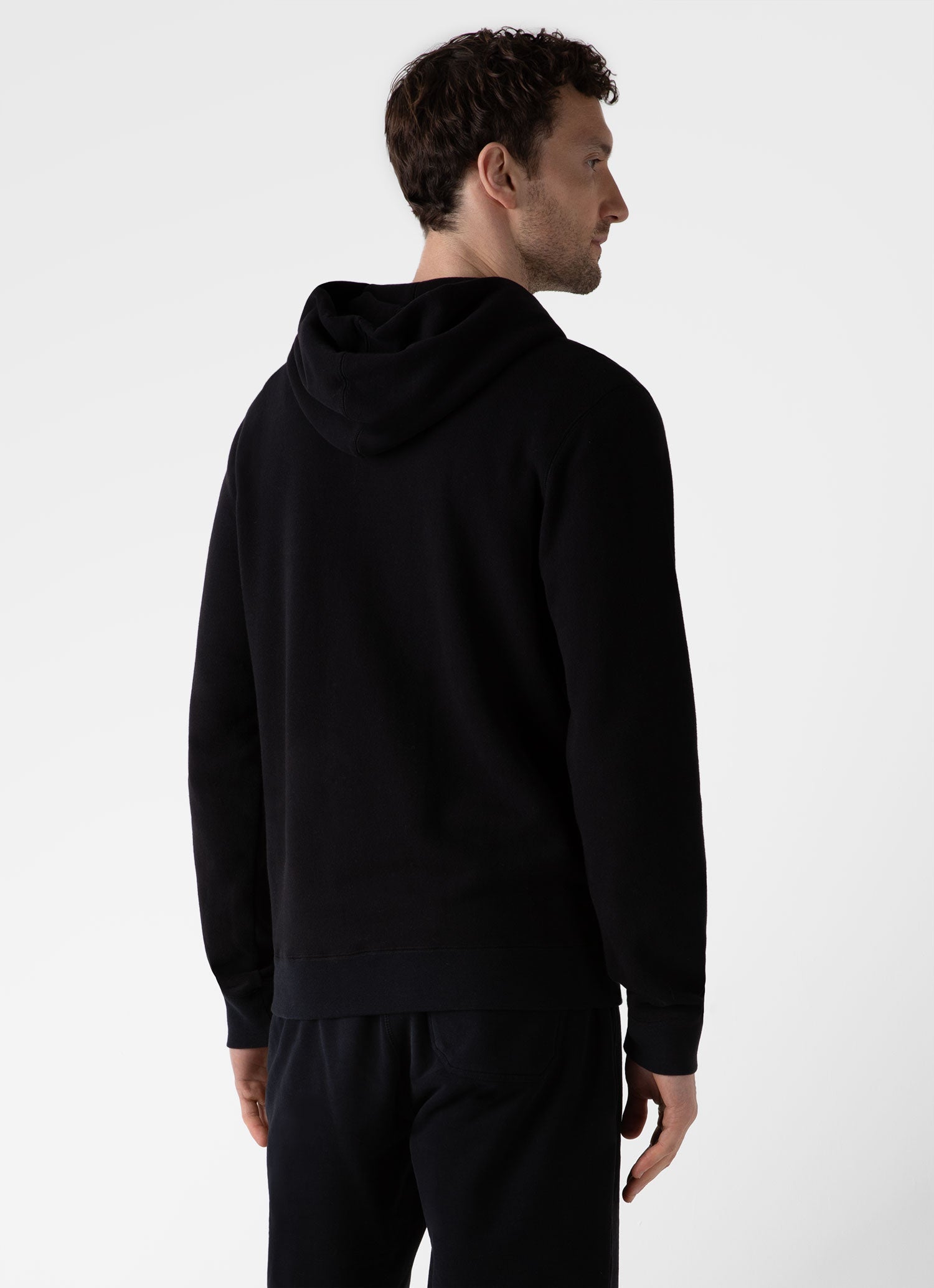Men's Loopback Zip Hoody in Black