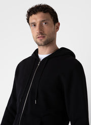 Men's Loopback Zip Hoody in Black