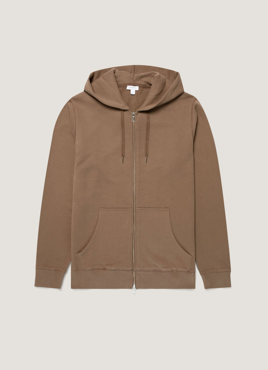Men's Loopback Zip Hoodie in Dark Cedar