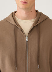 Men's Loopback Zip Hoodie in Dark Cedar