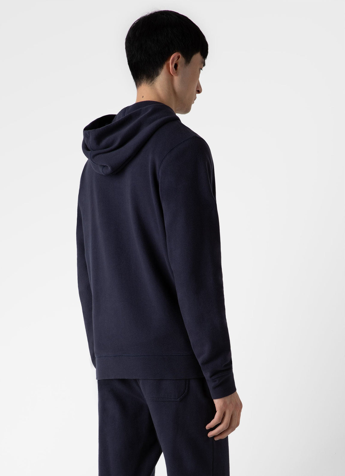 Men's Loopback Zip Hoody in Navy