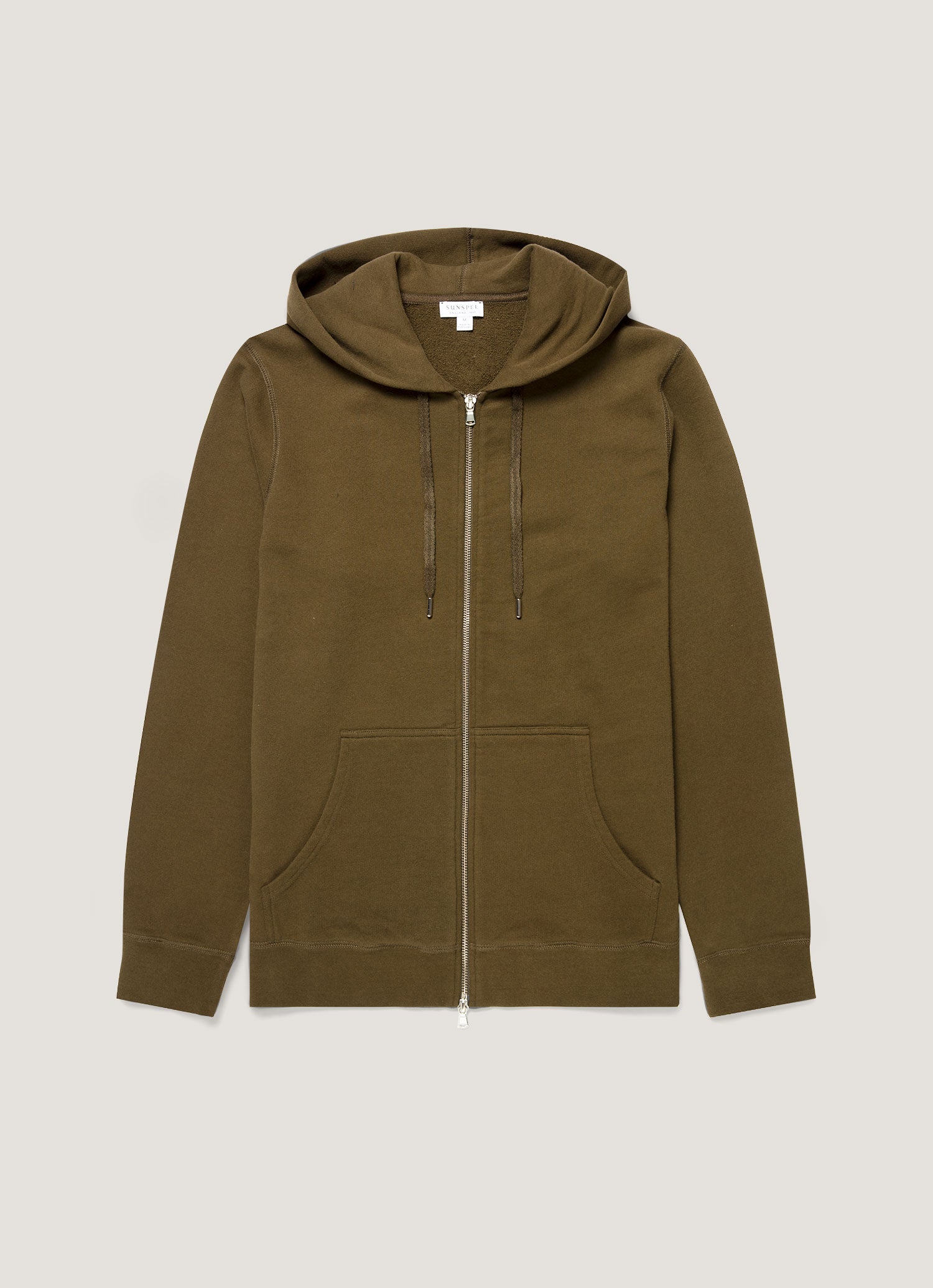 ループバック ジップパーカー（Loden Green）| Sunspel