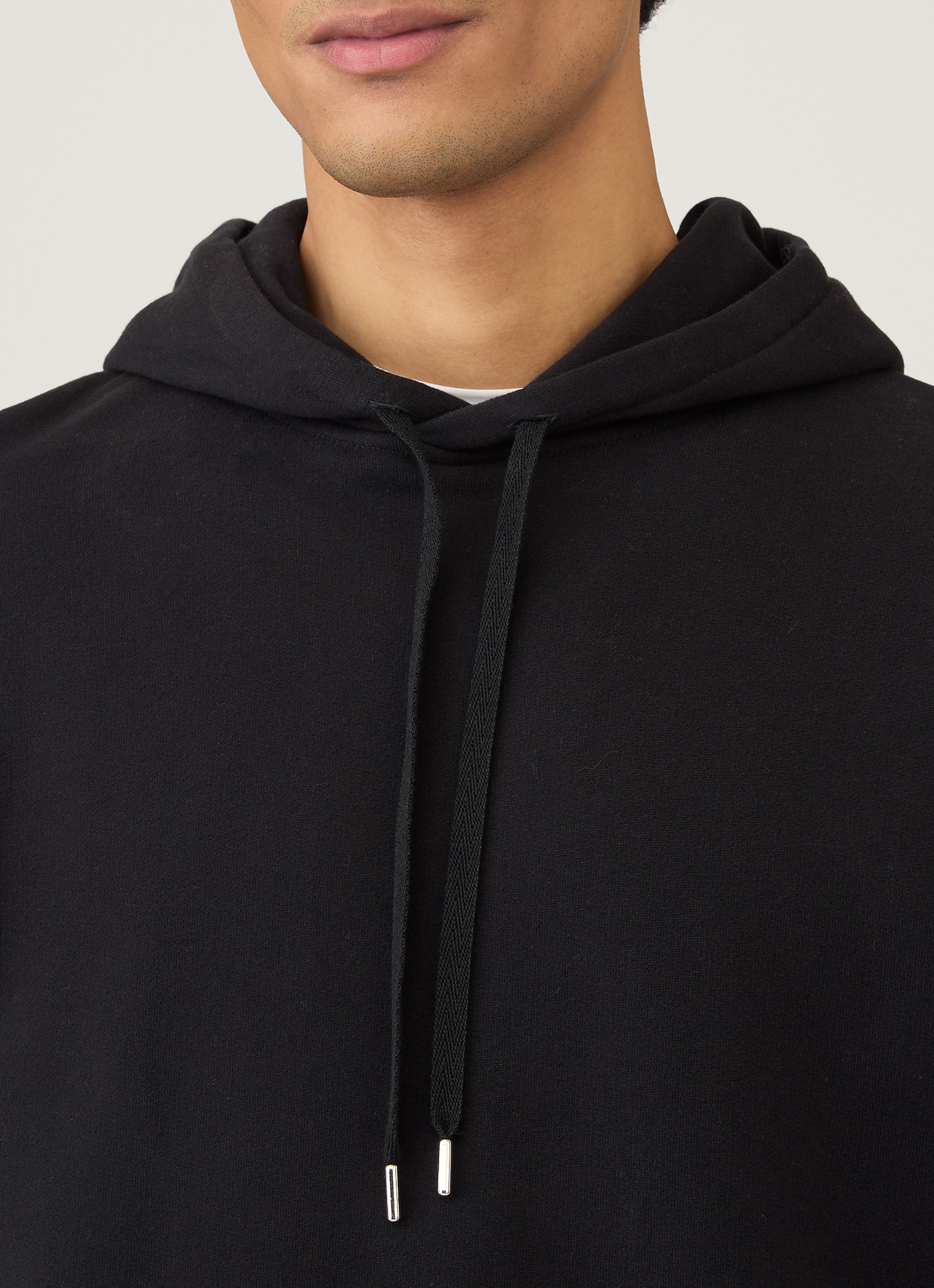 ループバックパーカー （Black）| Sunspel