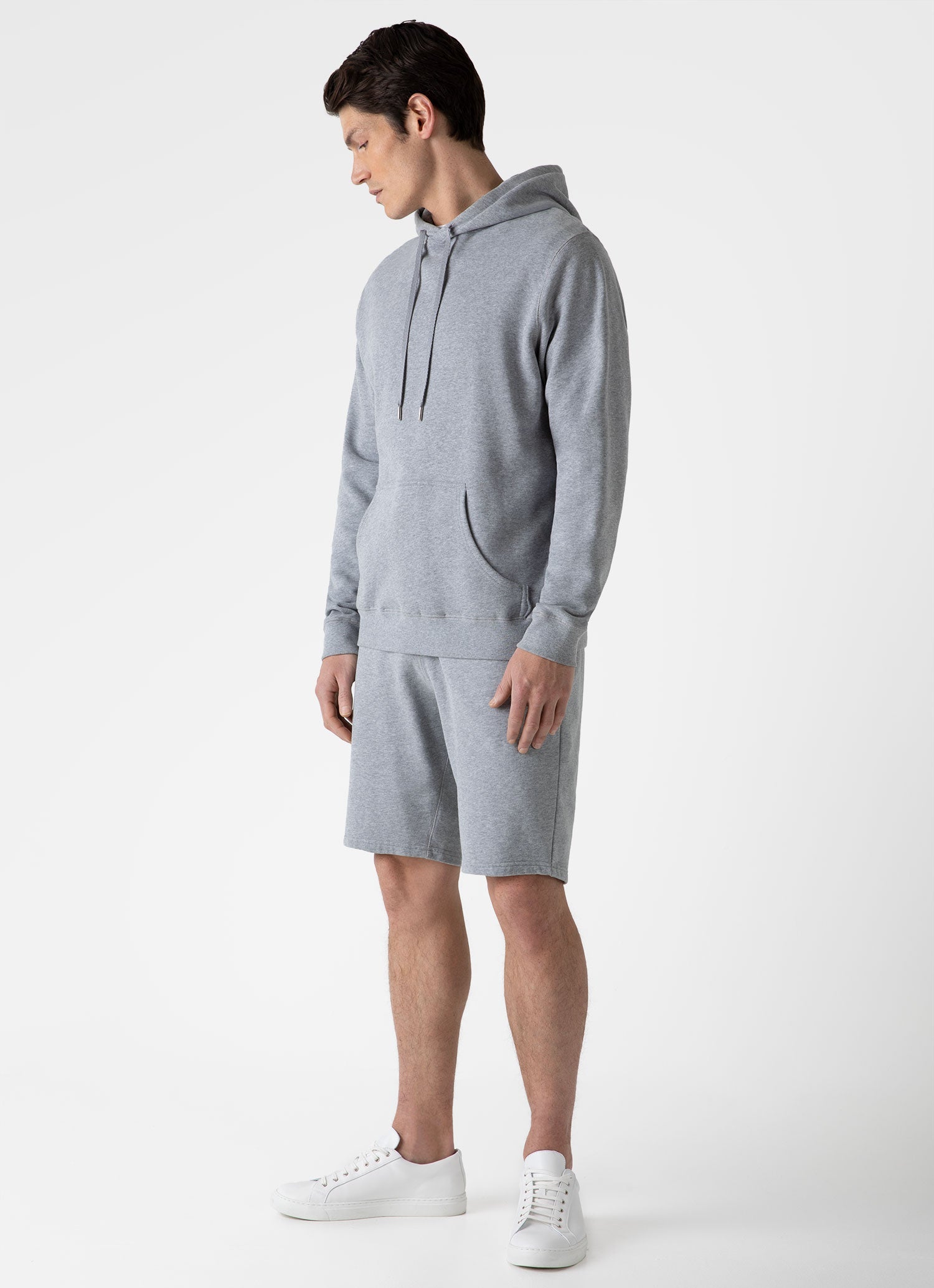 Men's Loopback Hoody in Grey Melange