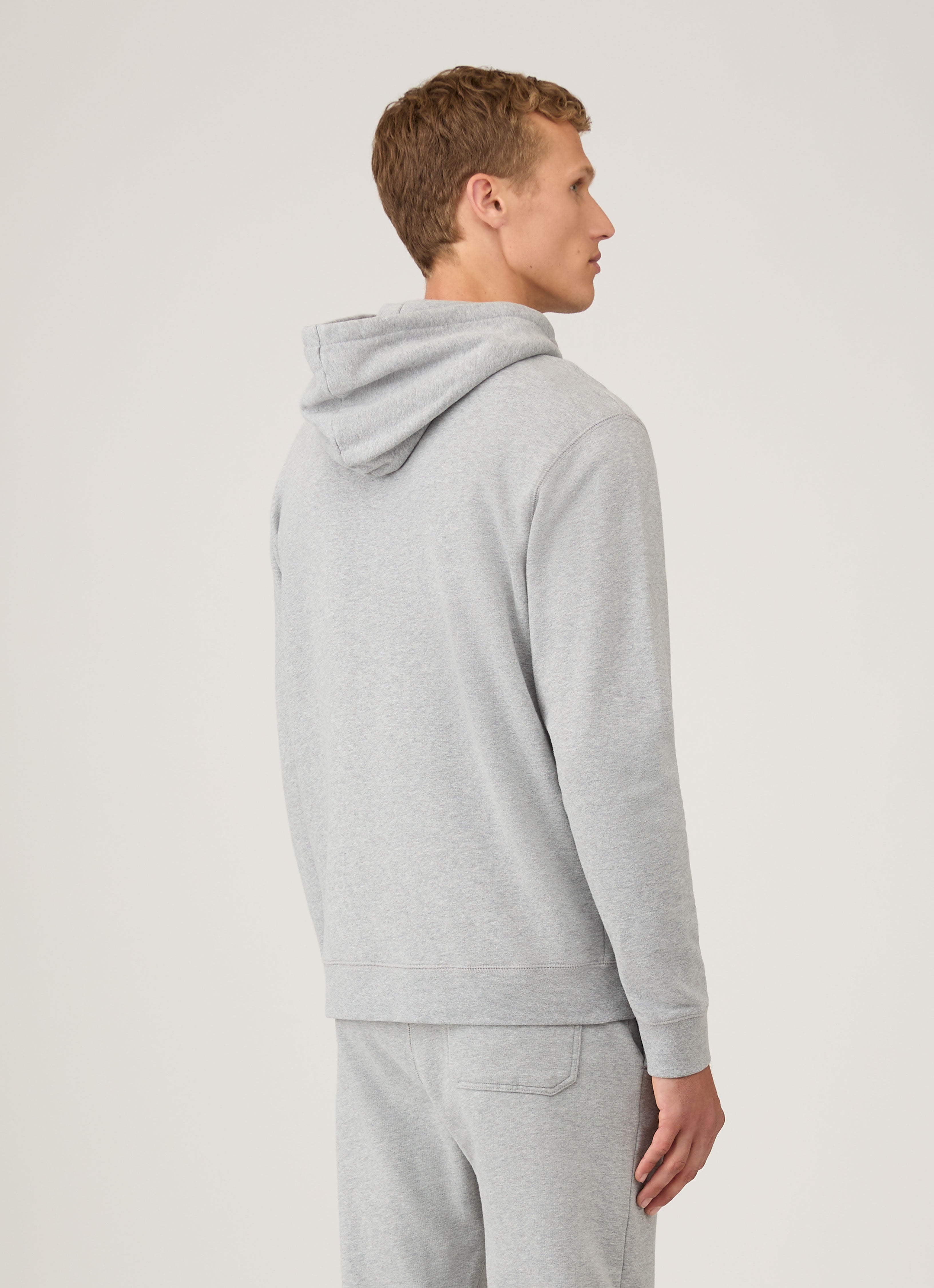 ループバックパーカー （Grey Melange）| Sunspel