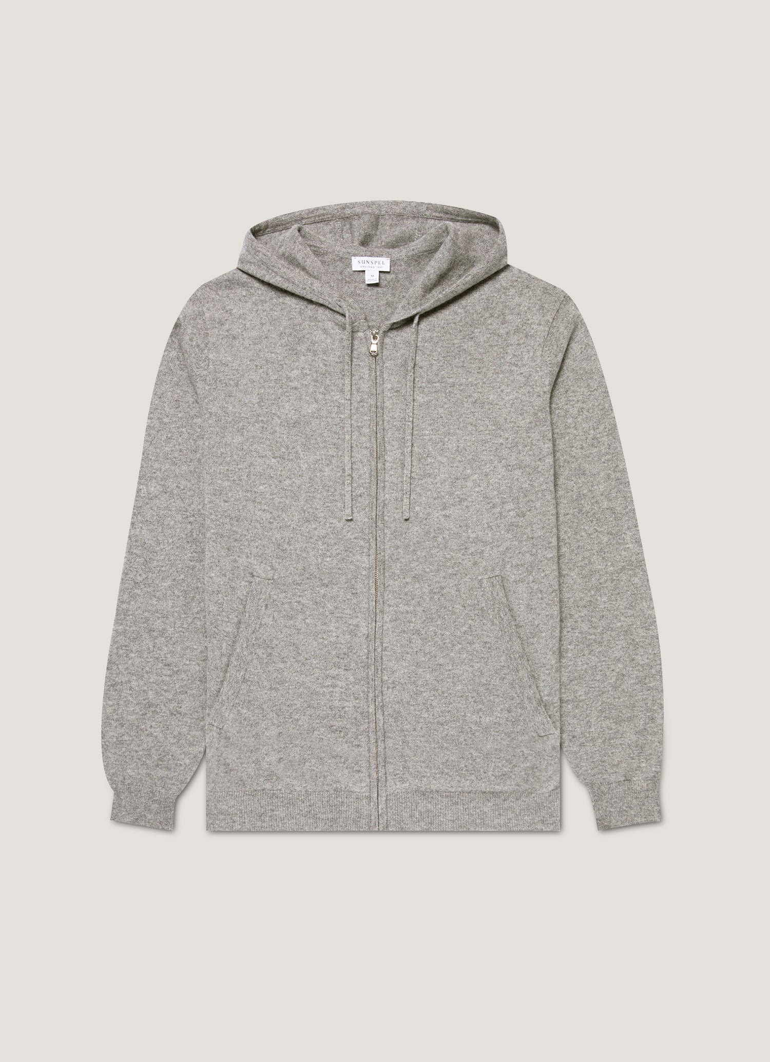 カシミヤ パーカー（Grey Melange）| Sunspel