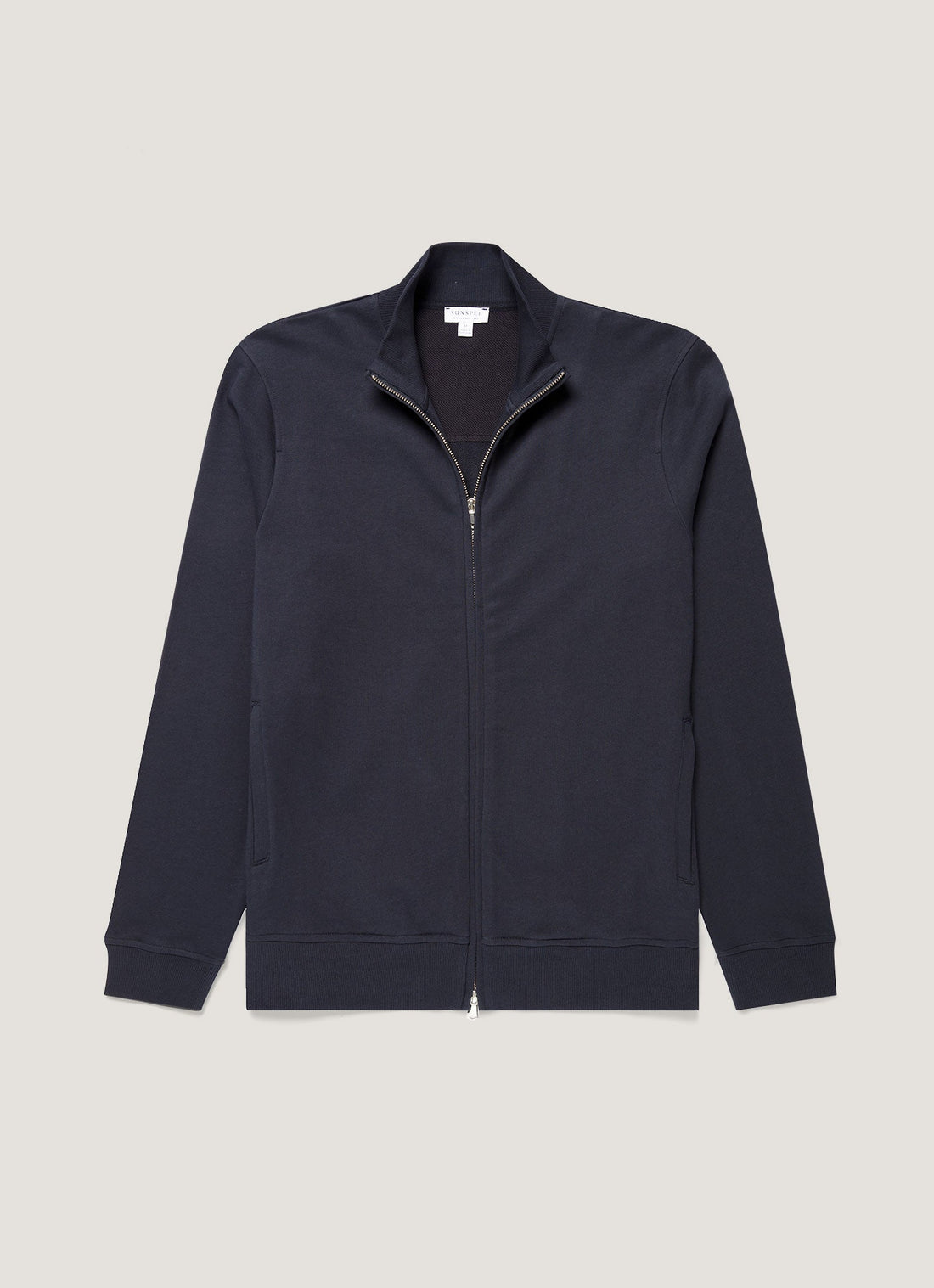 Men's Supima Loopback Zip Sweatshirt in Midnight Navy