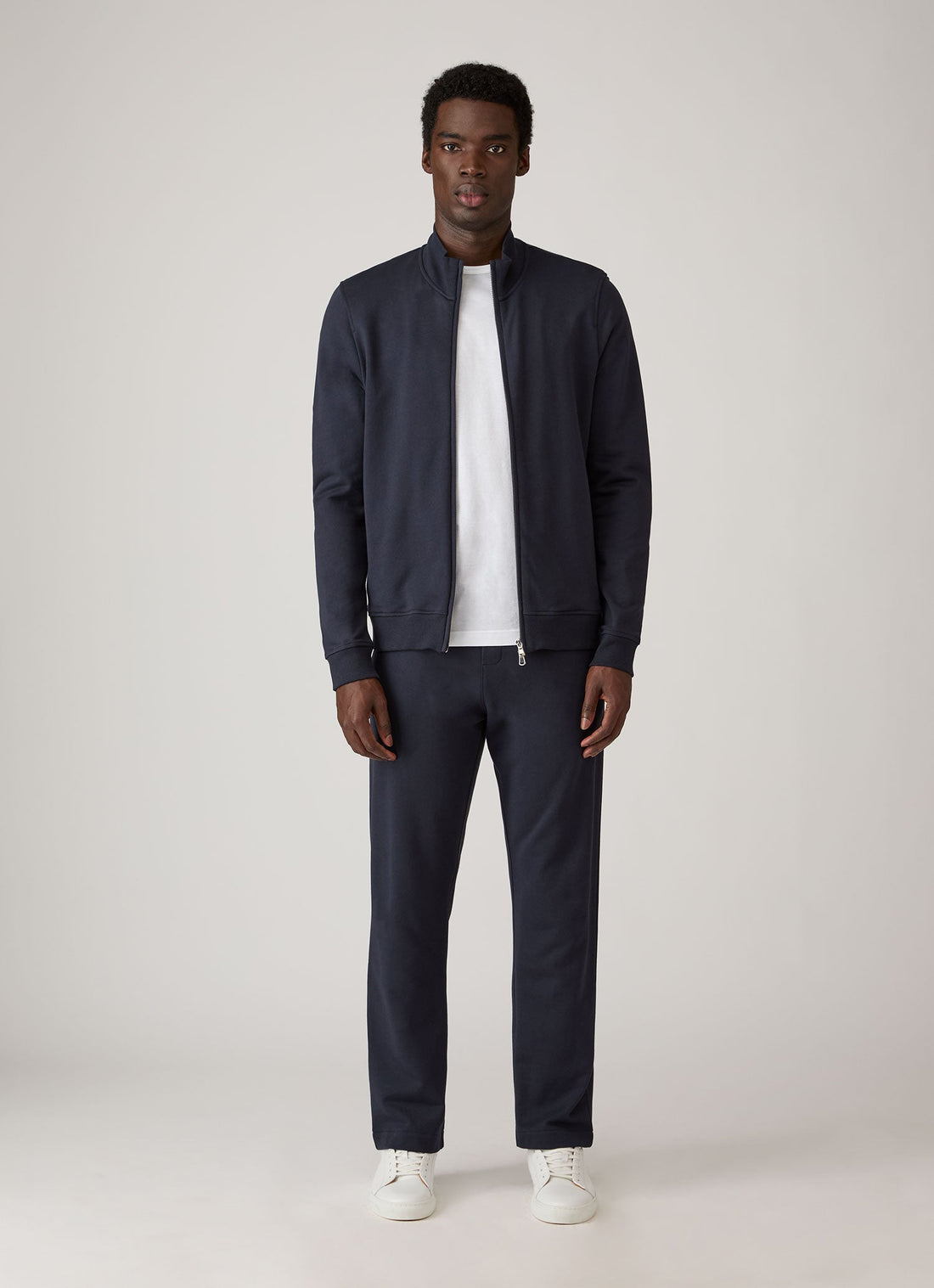 Men's Supima Loopback Zip Sweatshirt in Midnight Navy