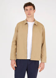 Men's Cotton Harrington Jacket in Stone